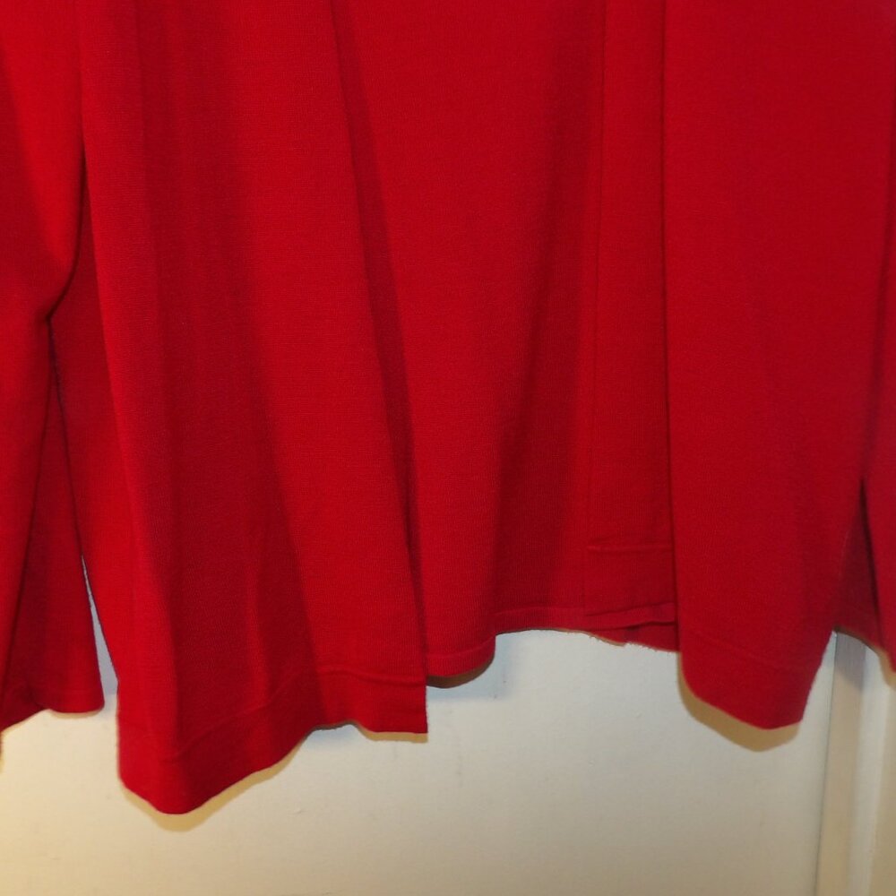 Basic Editions Red Embellished Twofer Sweater Sz … - image 3